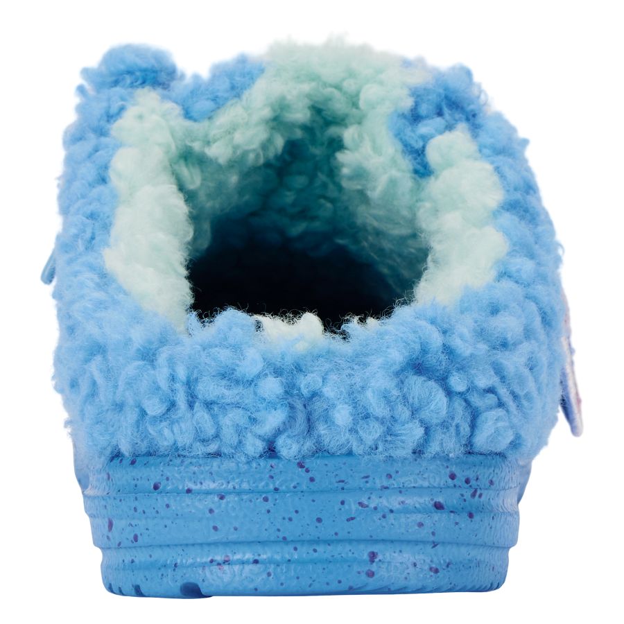 Disney Stitch Wally Slippers - Fuzzy Royal Blue Slip-On | Hey Dude