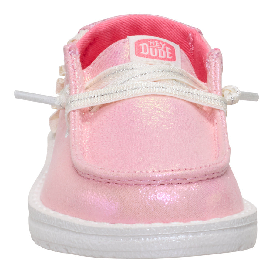 Sparkle Pink Toddler Shoes with Elastic Laces | Wendy Dazzling