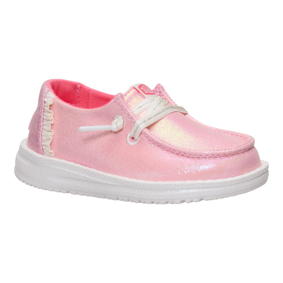 Sparkle Pink Toddler Shoes with Elastic Laces | Wendy Dazzling