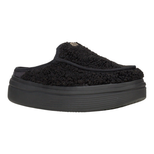 Sherpa-Lined Platform Sneakers for Women | Austin Lift Cozy Black