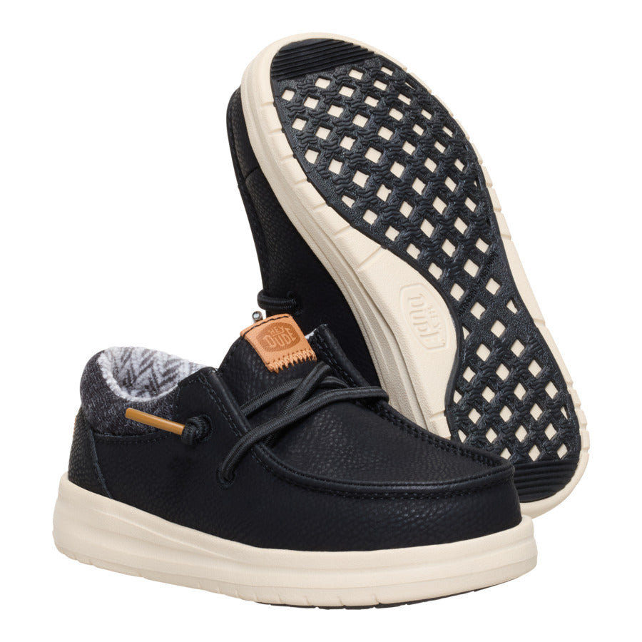 Toddler Shoes with Elastic Laces for Easy On & Off | Paul Classic Black