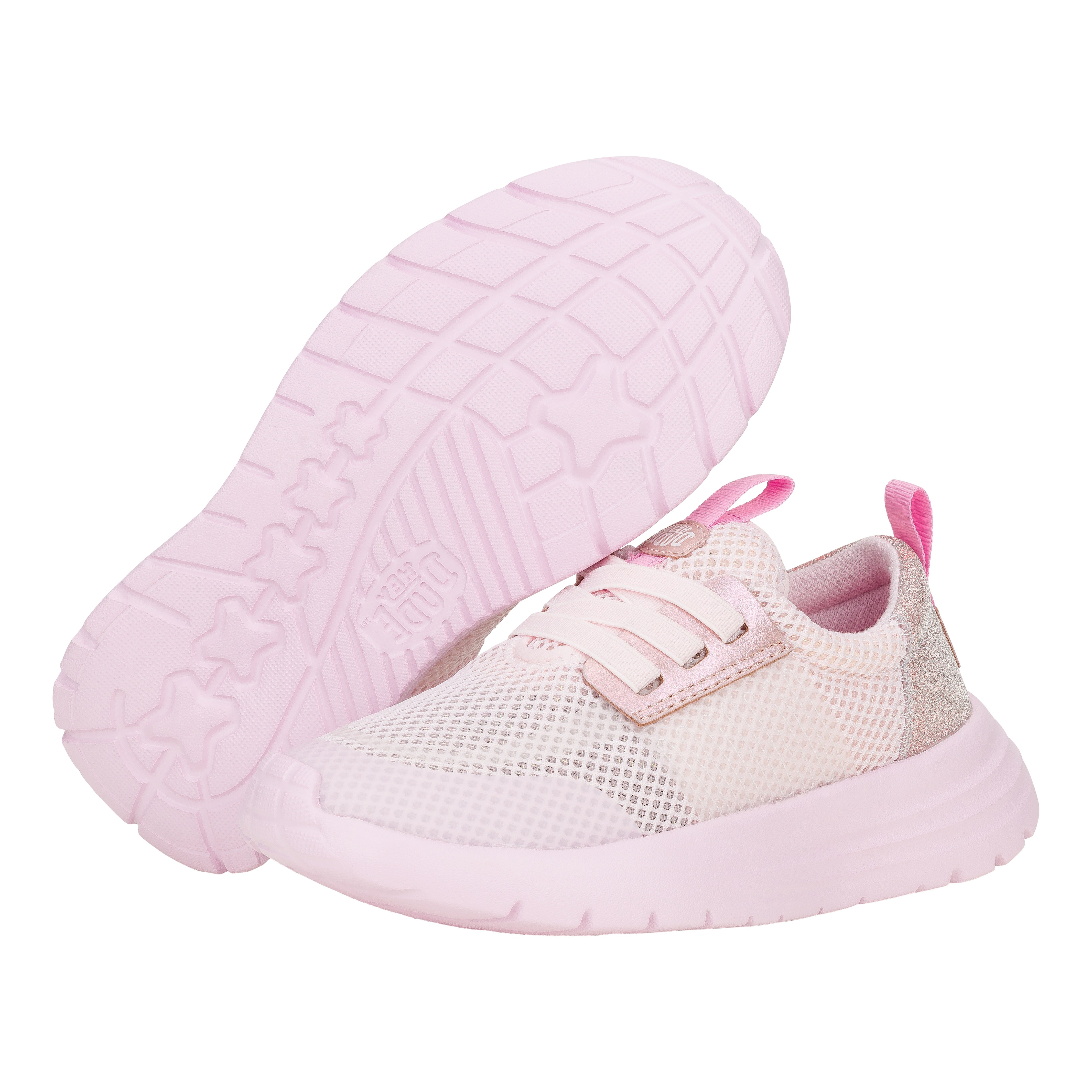 Sparkle Pink Slip-On Sneakers for Kids with Stretch Lace | Sirocco Play