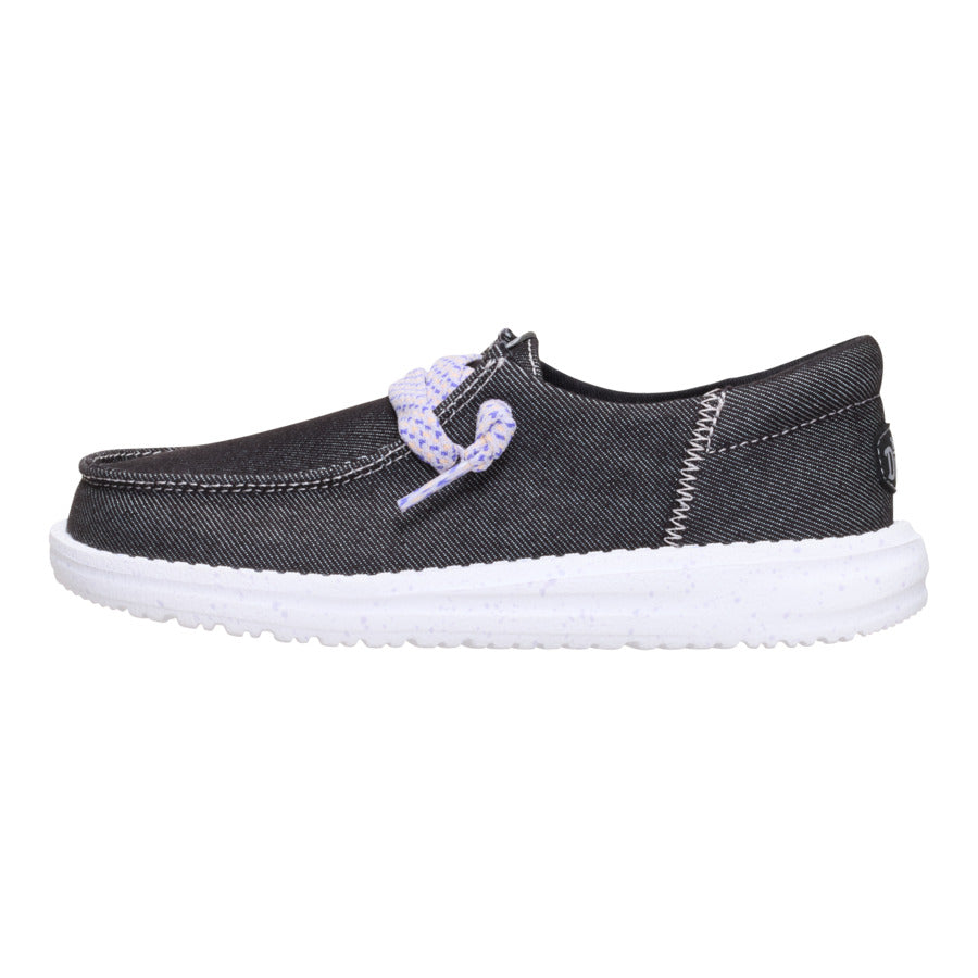 Denim Slip-On Shoes for Kids with Elastic Laces | HEYDUDE Wendy Funk