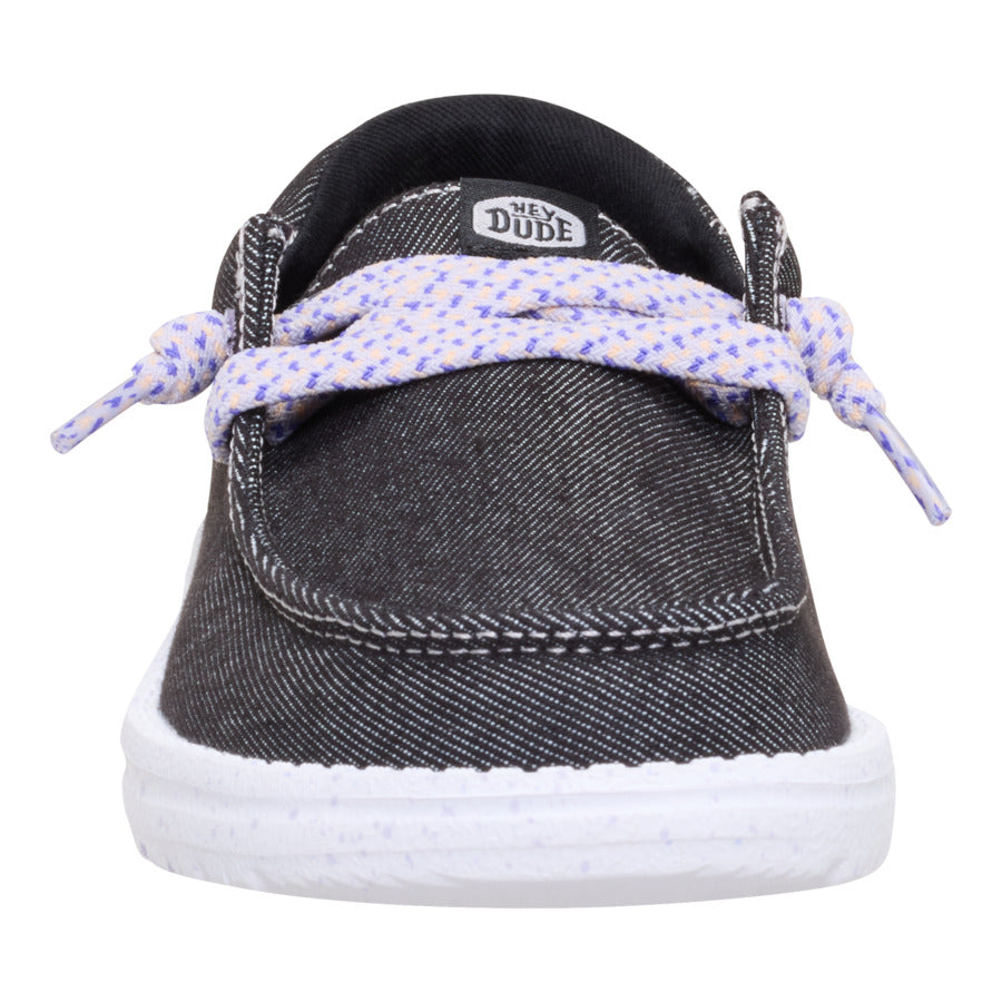 Denim Slip-On Shoes for Kids with Elastic Laces | HEYDUDE Wendy Funk