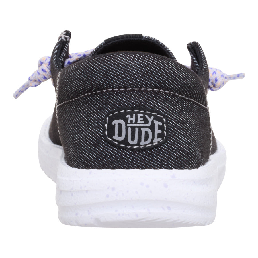 Denim Slip-On Shoes for Kids with Elastic Laces | HEYDUDE Wendy Funk