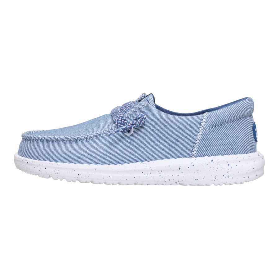 Denim Slip-On Shoes for Kids with Elastic Laces | HEYDUDE Wendy Funk