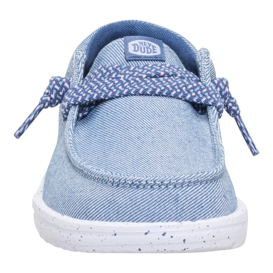 Denim Slip-On Shoes for Kids with Elastic Laces | HEYDUDE Wendy Funk