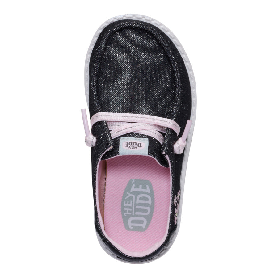 Toddler Shoes with Shimmer & Embroidered Flowers | Wendy Shimmer Flower