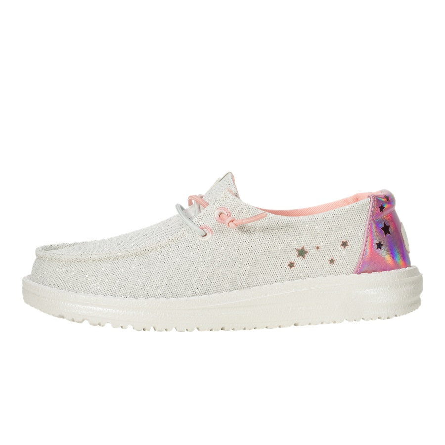 Girls' Iridescent Slip-On Sneakers with Stretch Laces | HEYDUDE Wendy Youth