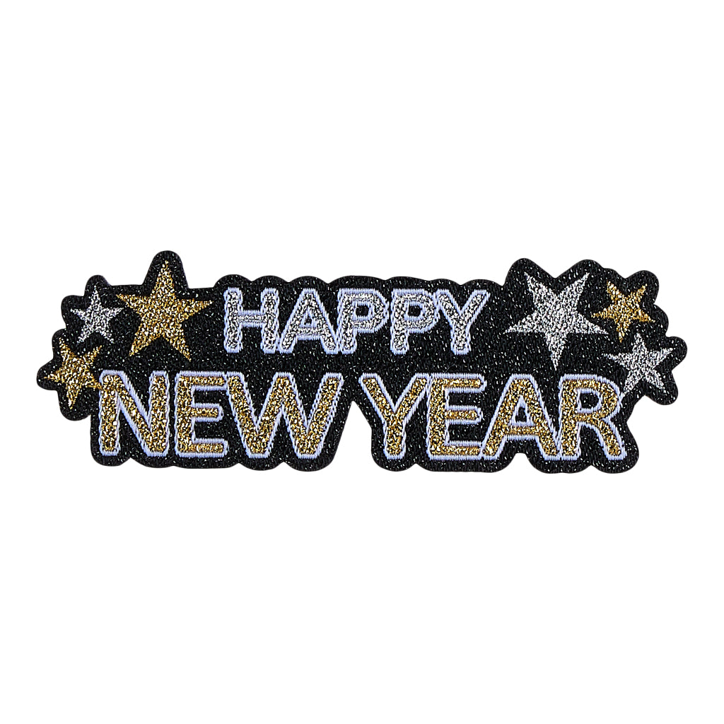 New Year Celebration Patch - 30mm Woven Peel & Stick