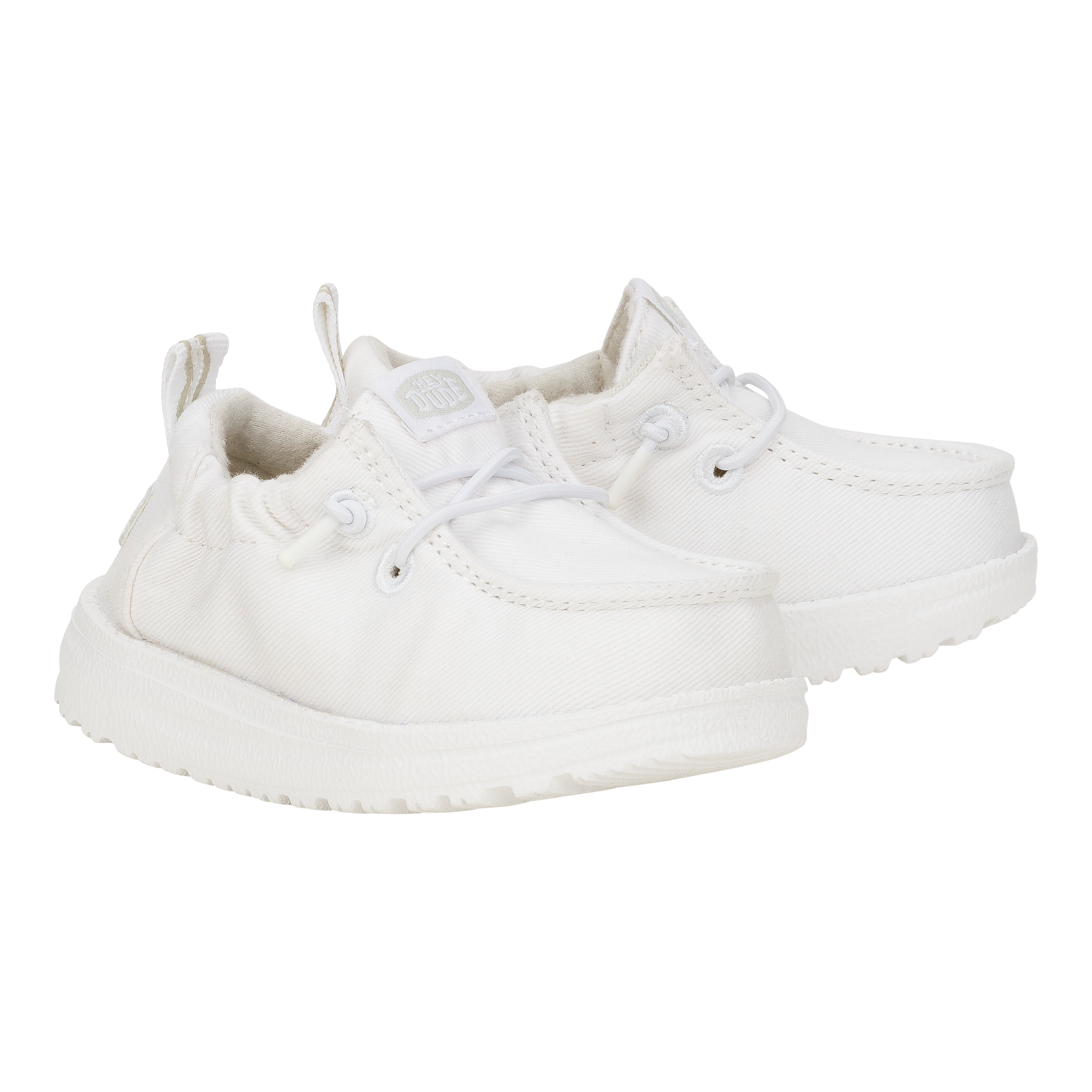 Baby Slip-On Shoes with Stretch Collar & Easy Grip | LilDude Core White