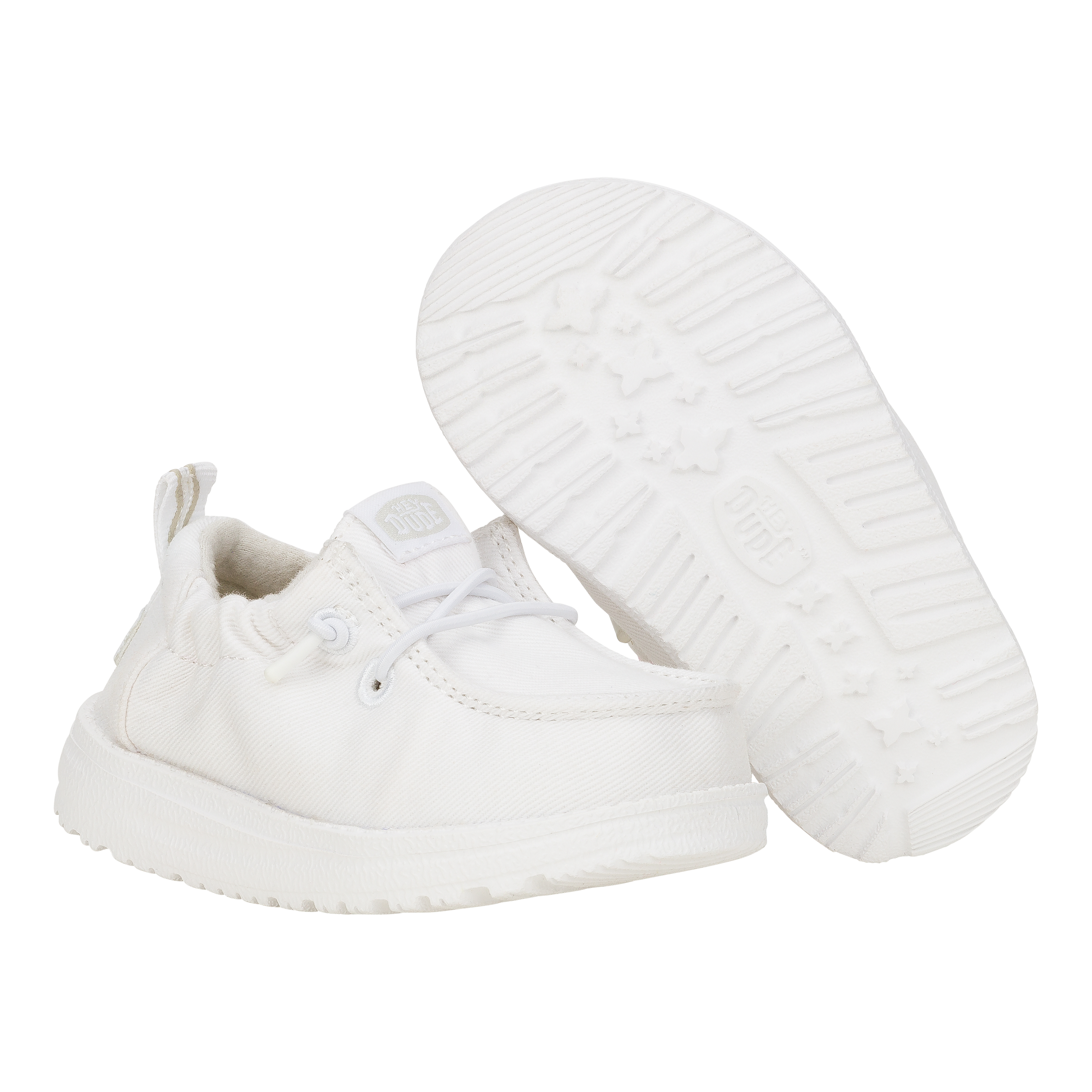 Baby Slip-On Shoes with Stretch Collar & Easy Grip | LilDude Core White
