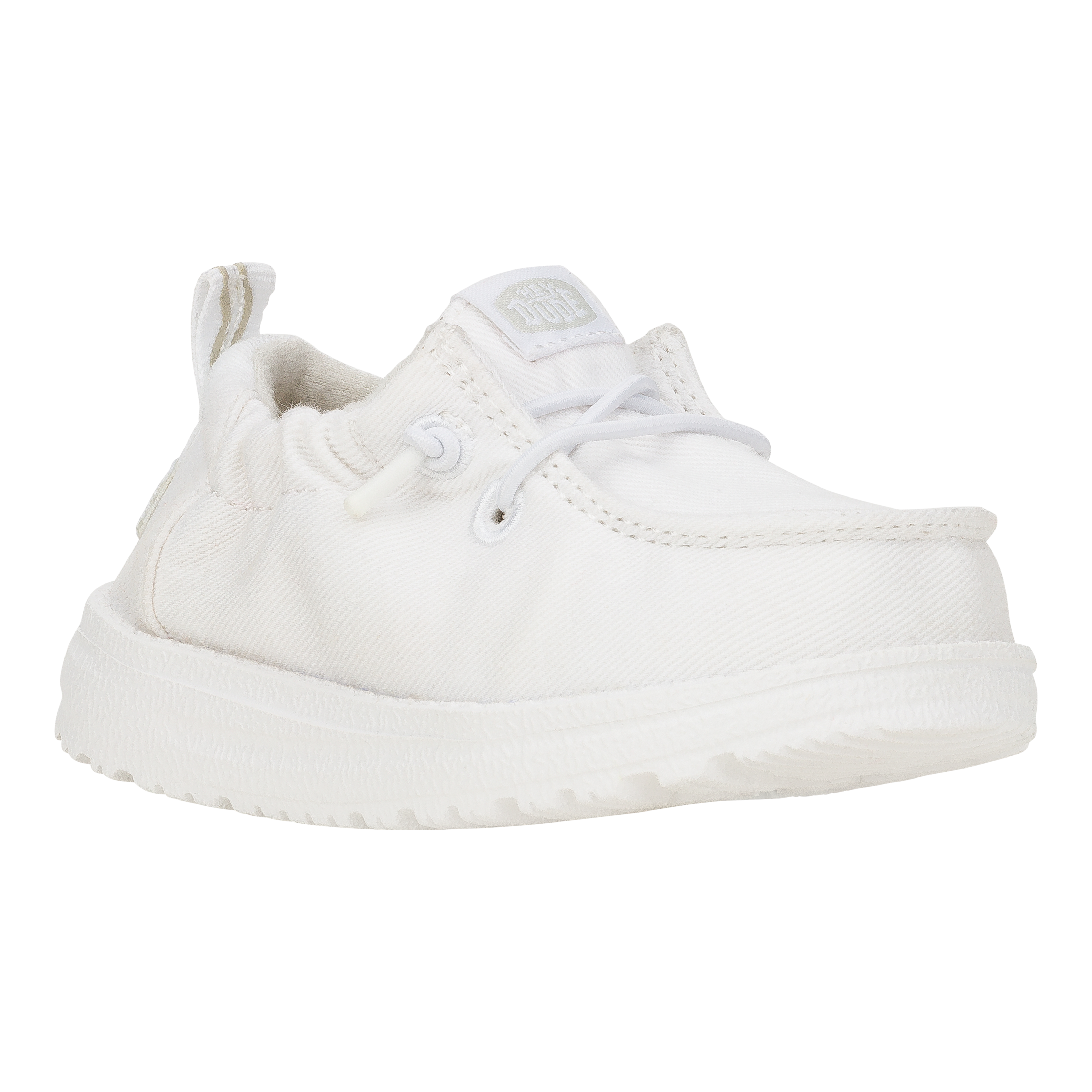Baby Slip-On Shoes with Stretch Collar & Easy Grip | LilDude Core White