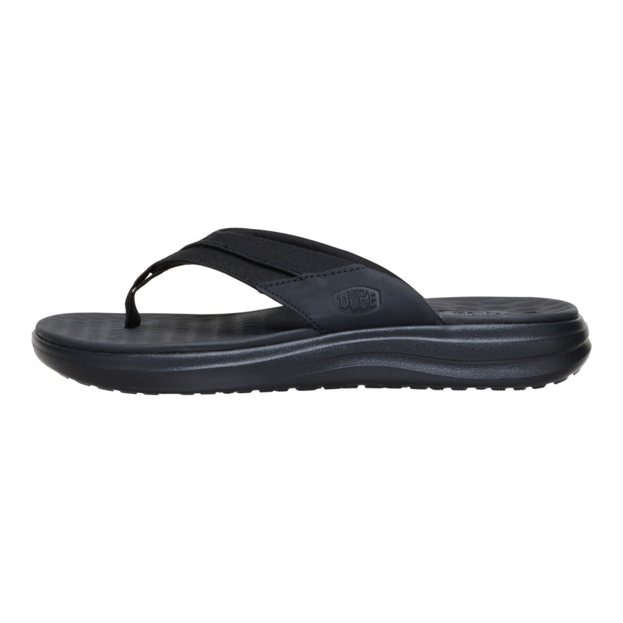 Men's Comfortable Flip Flops with Cushioned Footbed | Finn Flip Black