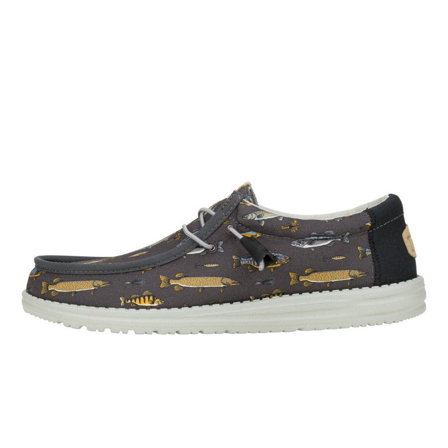 Wally Fish Lure Slip-On Shoes for Travel & Comfort | Black