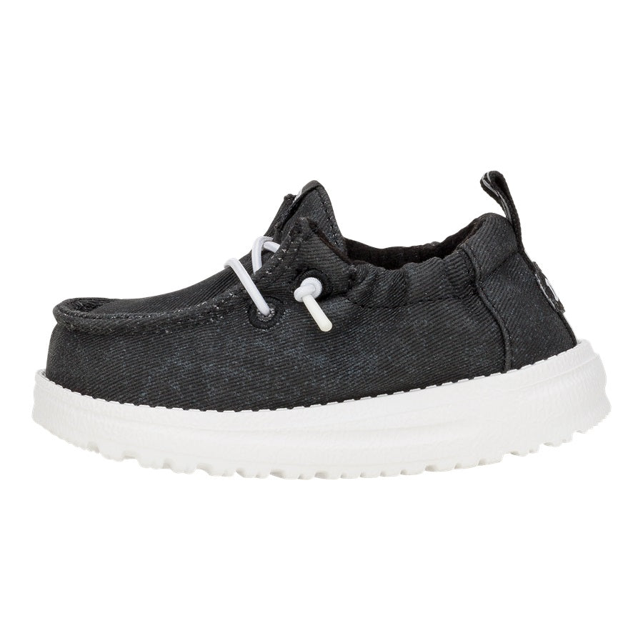 Soft Slip-On Baby Shoes with Stretch Collar | LilDude Core - Black