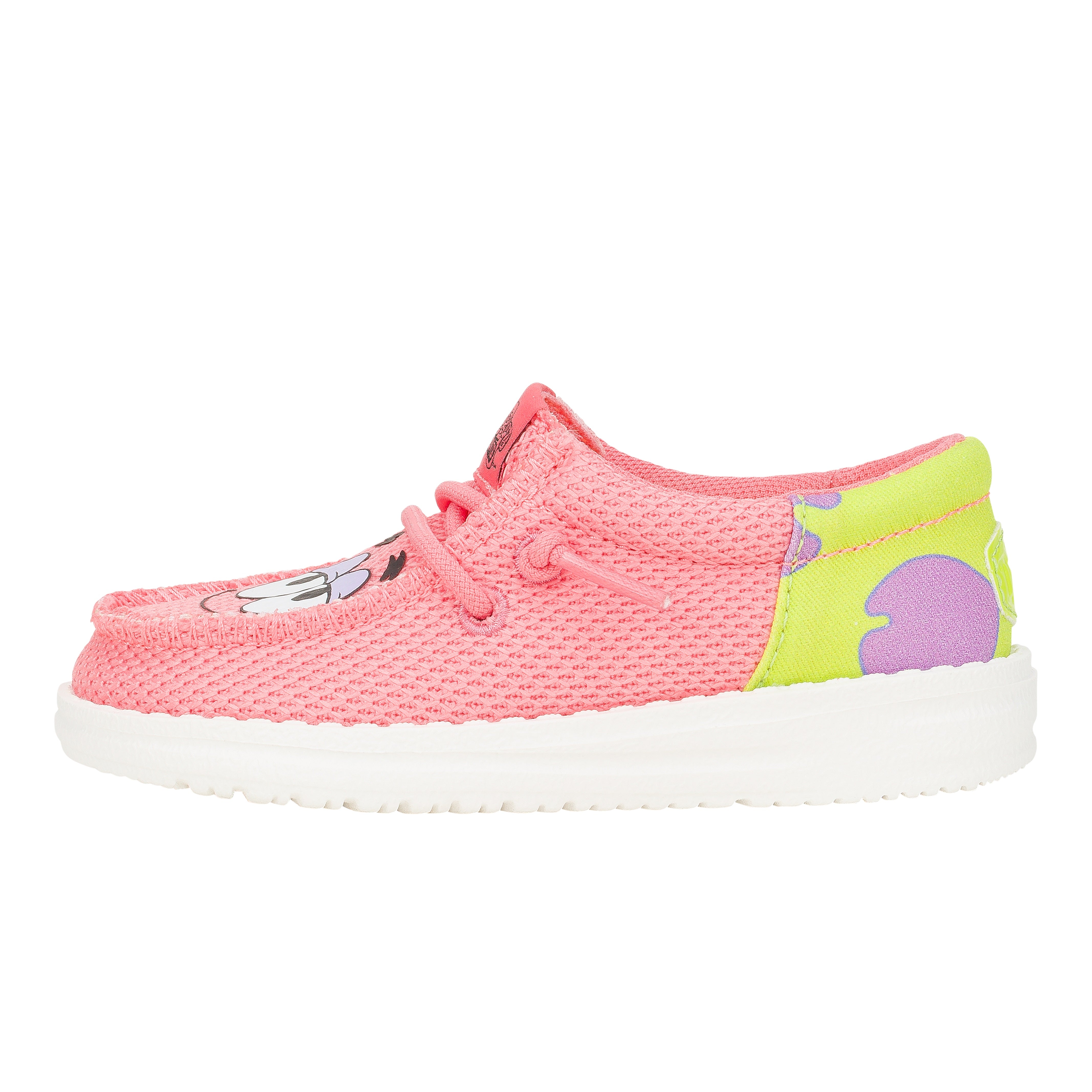 Patrick Star Toddler Shoes - Pink/Green Mesh Sneakers with Elastic Laces | Wally Funk