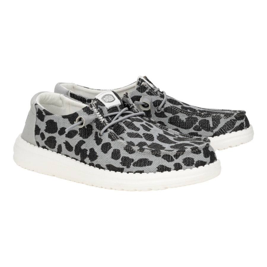 Leopard Sparkle Slip-On Shoes with Stretch Laces | Wendy