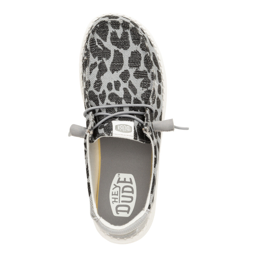 Leopard Sparkle Slip-On Shoes with Stretch Laces | Wendy