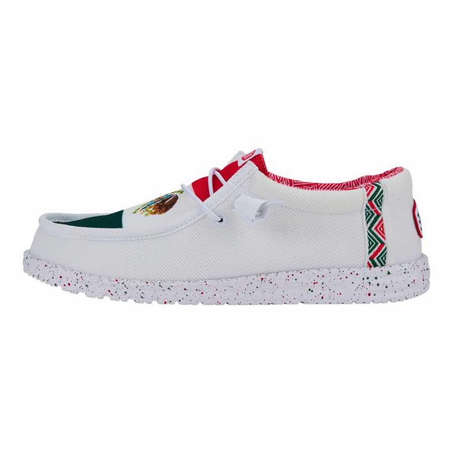 Mexico Flag Casual Shoes with Comfort Cushion | Wally Break