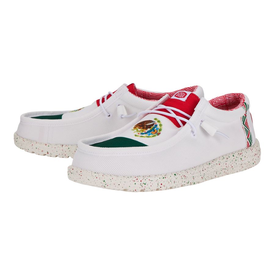 Mexico Flag Casual Shoes with Comfort Cushion | Wally Break
