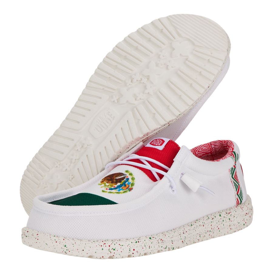 Mexico Flag Casual Shoes with Comfort Cushion | Wally Break