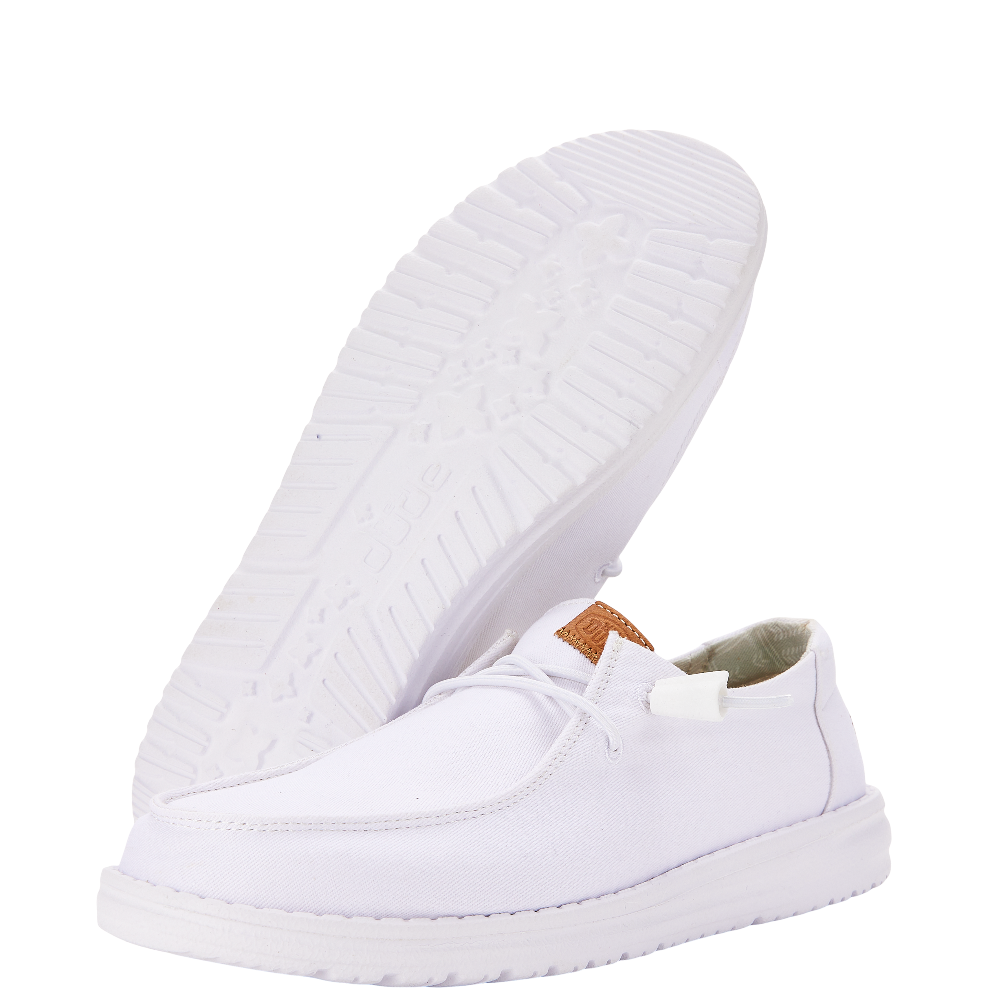 Wendy Stretch Canvas Wide Shoes for Travel | Comfortable White Sneakers
