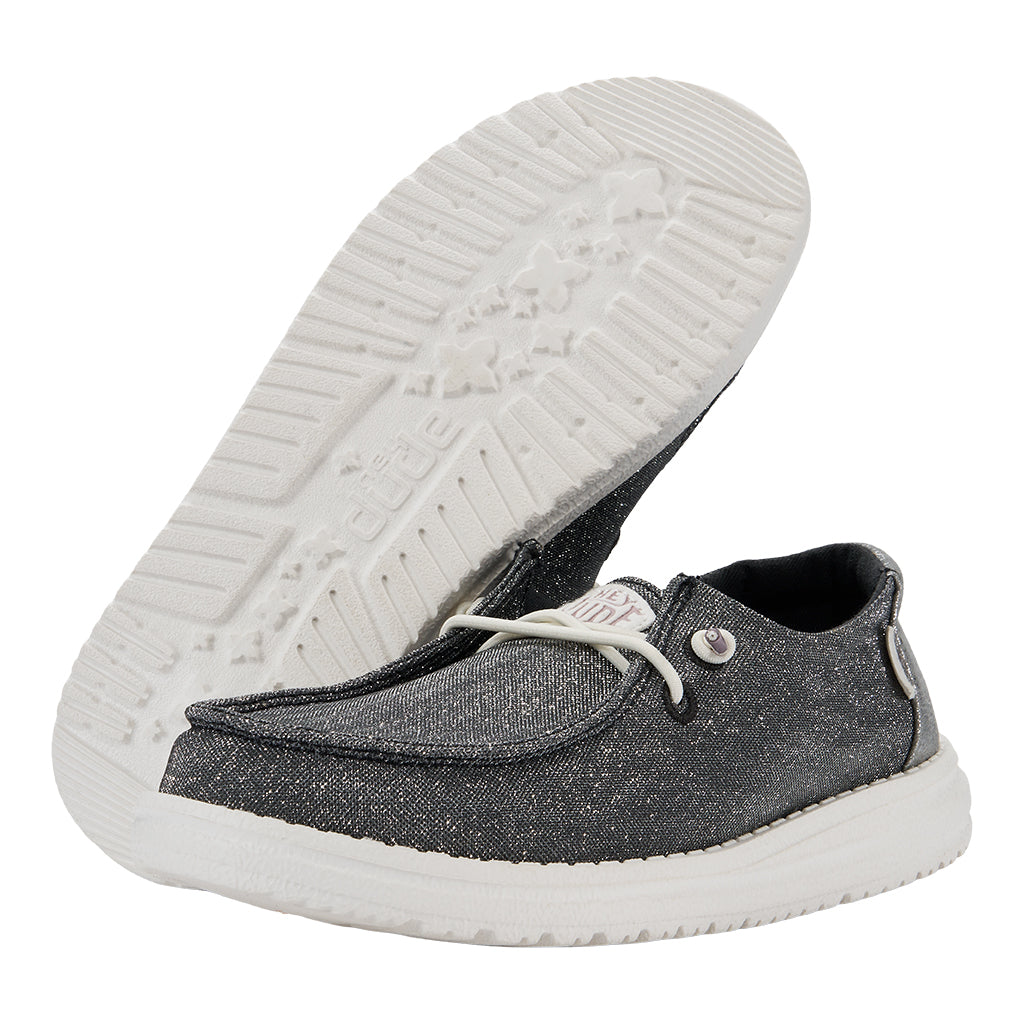 Glitter Slip-On Shoes for Kids with Elastic Laces | Wendy Youth