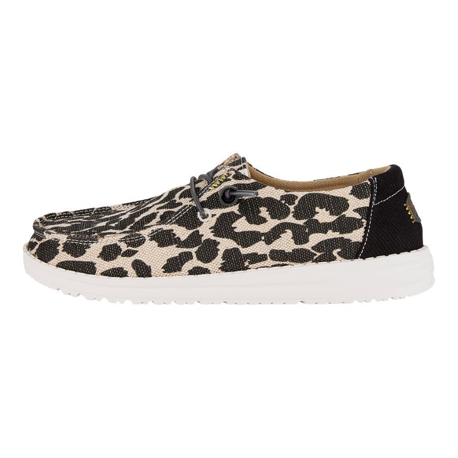 Leopard Print Sparkle Sneakers with Flexible Support | Wendy Wide