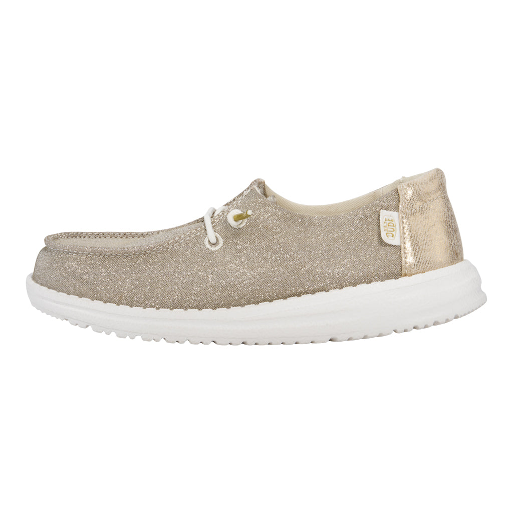 Gold Glitter Slip-On Shoes for Kids | Wendy Youth Metallic Sparkle