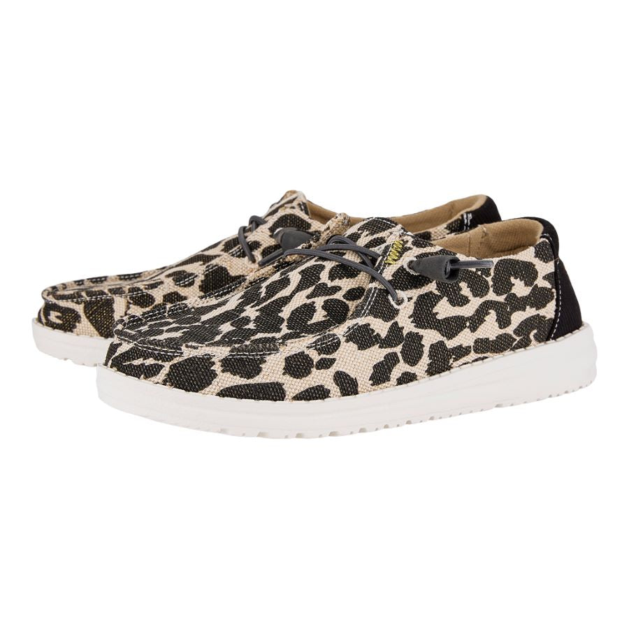 Leopard Print Slip-On Shoes with Shimmer & Water Repellent | Wendy