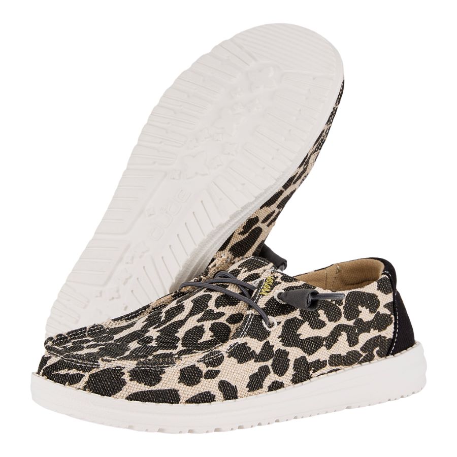 Leopard Print Slip-On Shoes with Shimmer & Water Repellent | Wendy